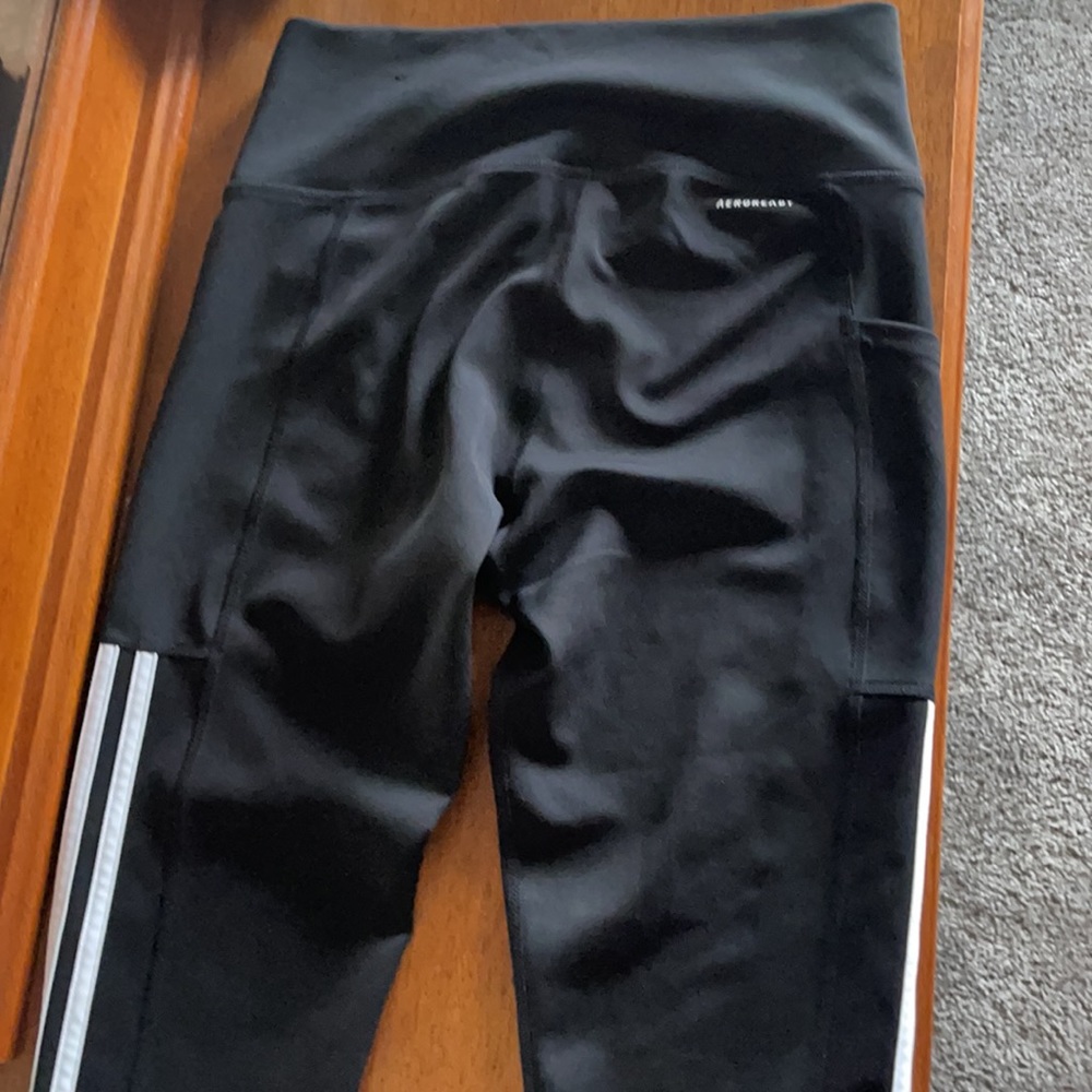 Black Adidas running pants with pocket - Picture 2 of 4